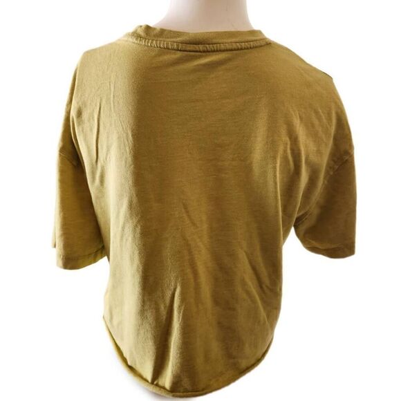 Wild fable Women's small crop top t-shirt electric neon green sporty tee - Picture 3 of 5